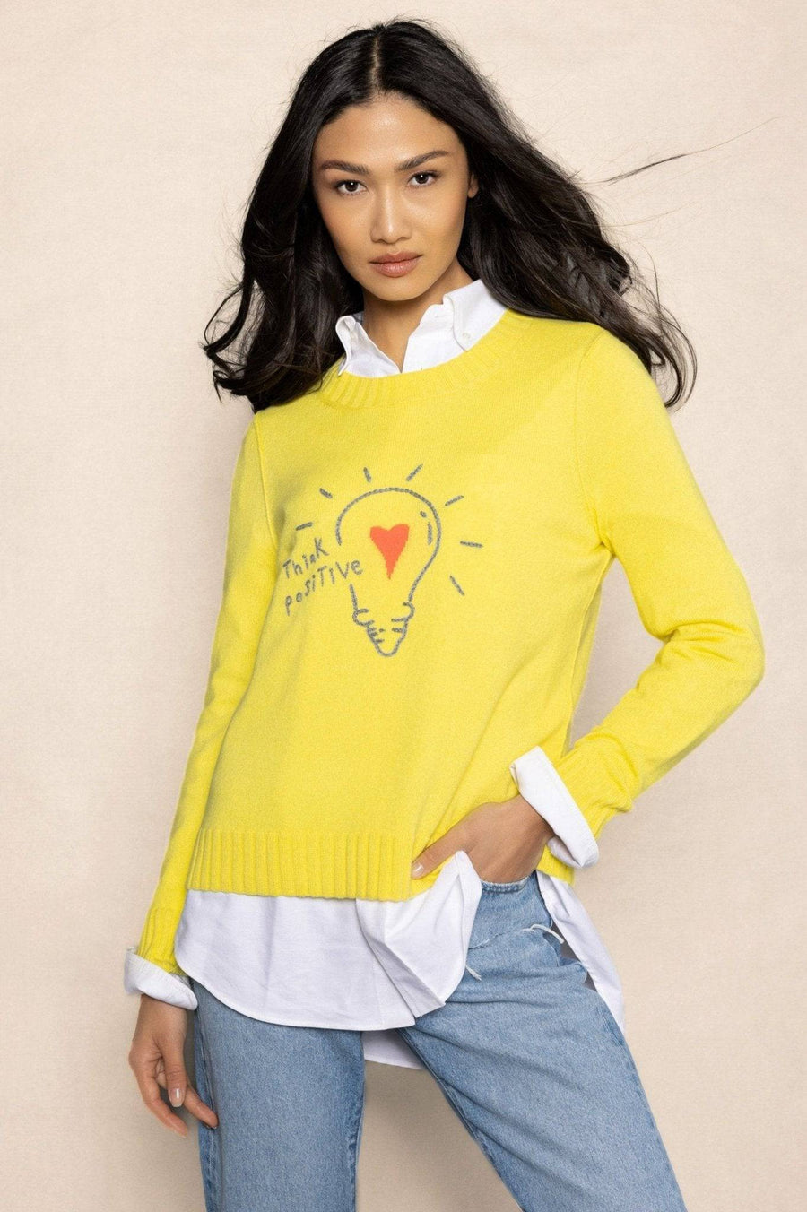 THINK POSITIVE - Sweater - LISA TODD