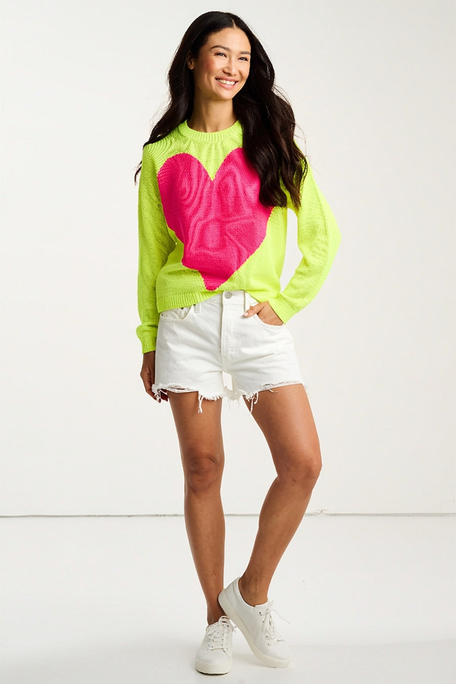AMORE MIO HEART SWEATER - Sweater-LISA TODD