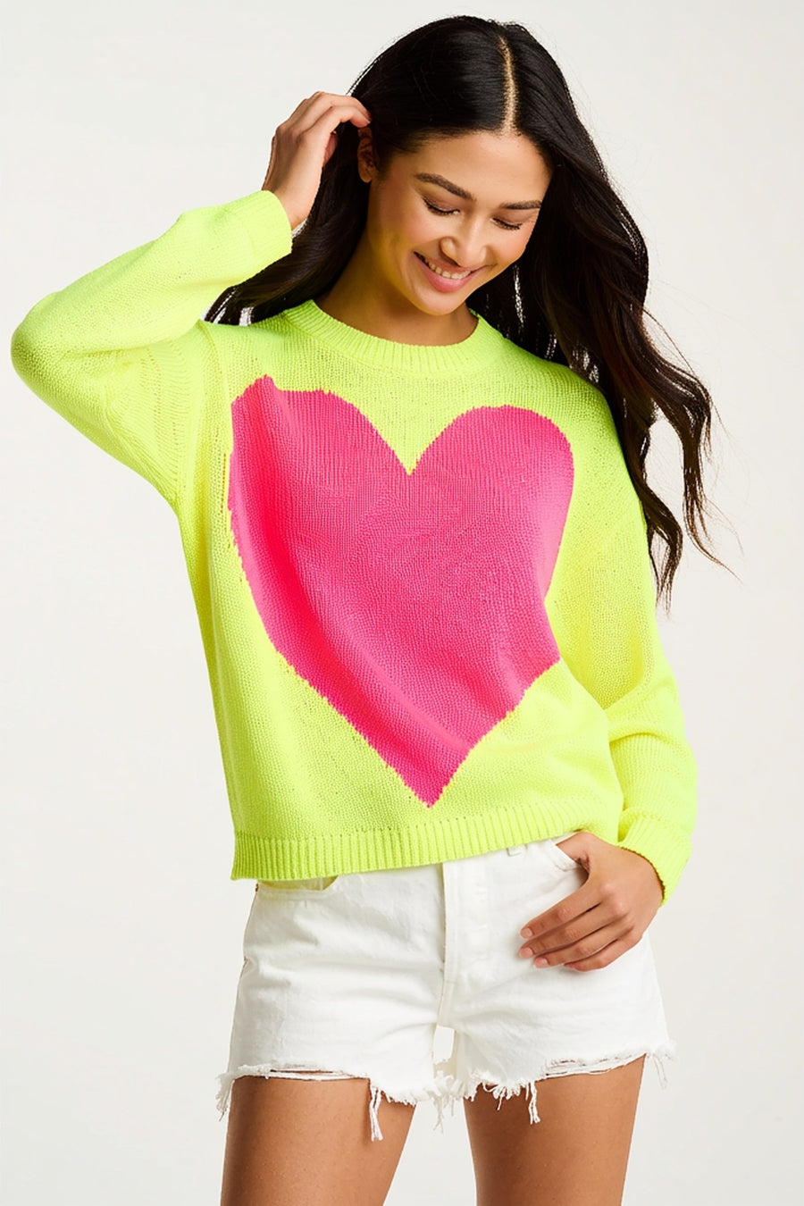 AMORE MIO HEART SWEATER - Sweater-LISA TODD
