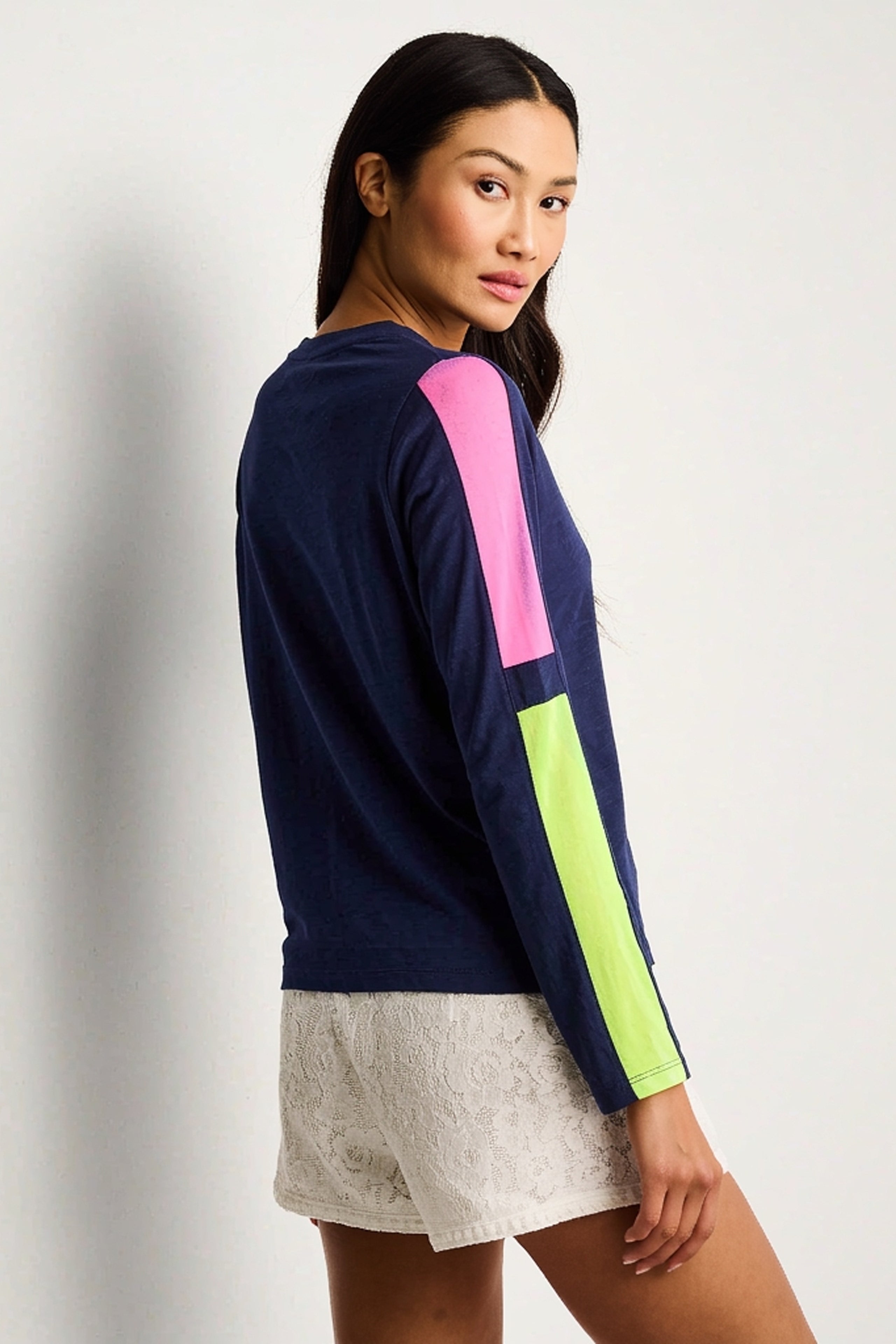 MESH ON COTTON T-SHIRT - Tee-LISA TODD
