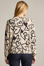 CRAZY LOVE CASHMERE HEART SWEATER - Sweater-LISA TODD