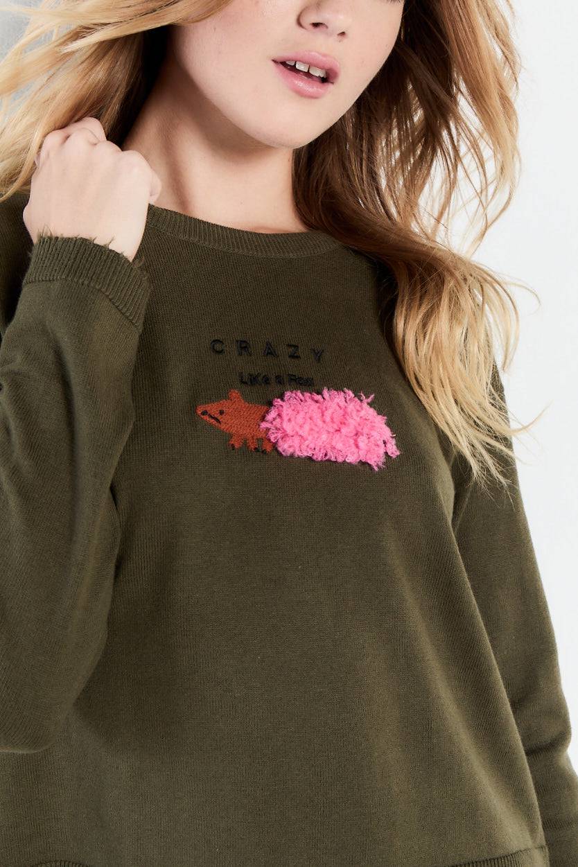 CRAZY LIKE A FOX - Sweater-LISA TODD