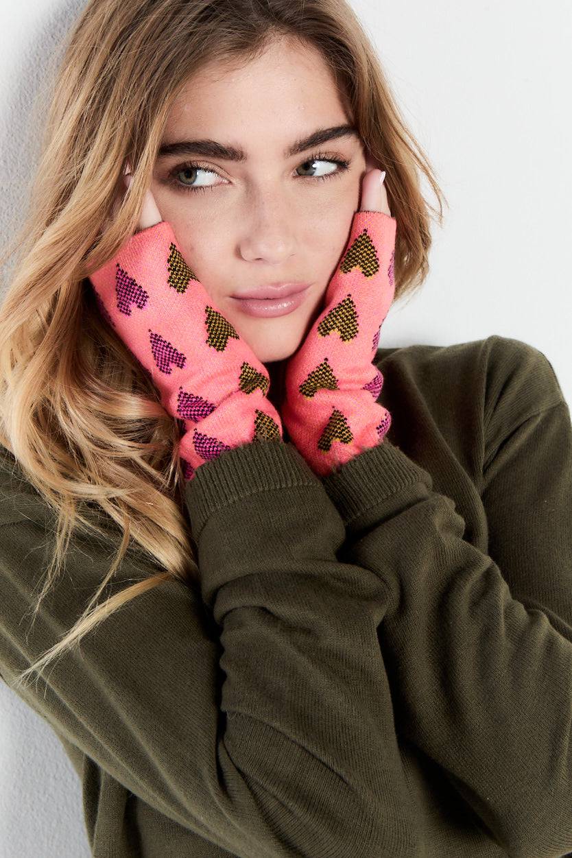 LOVE LINES HAND WARMERS - Gloves & Mittens-LISA TODD